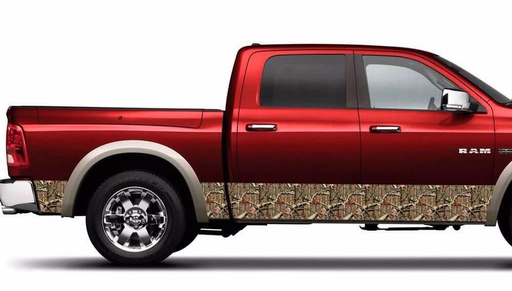 Calcomanía de Vinilo con Rayas de Camuflaje para Paneles Laterales para Dodge Ram 1500
