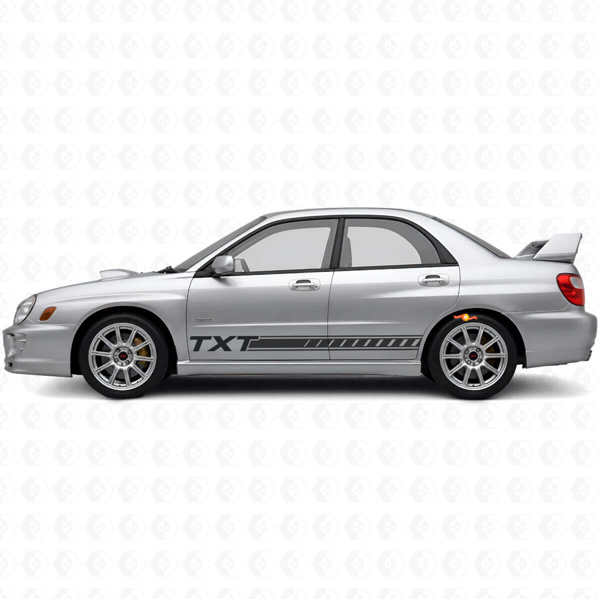 Kit de adhesivos de vinilo con franjas personalizadas para paneles de las puertas para Subaru Impreza 2002-07