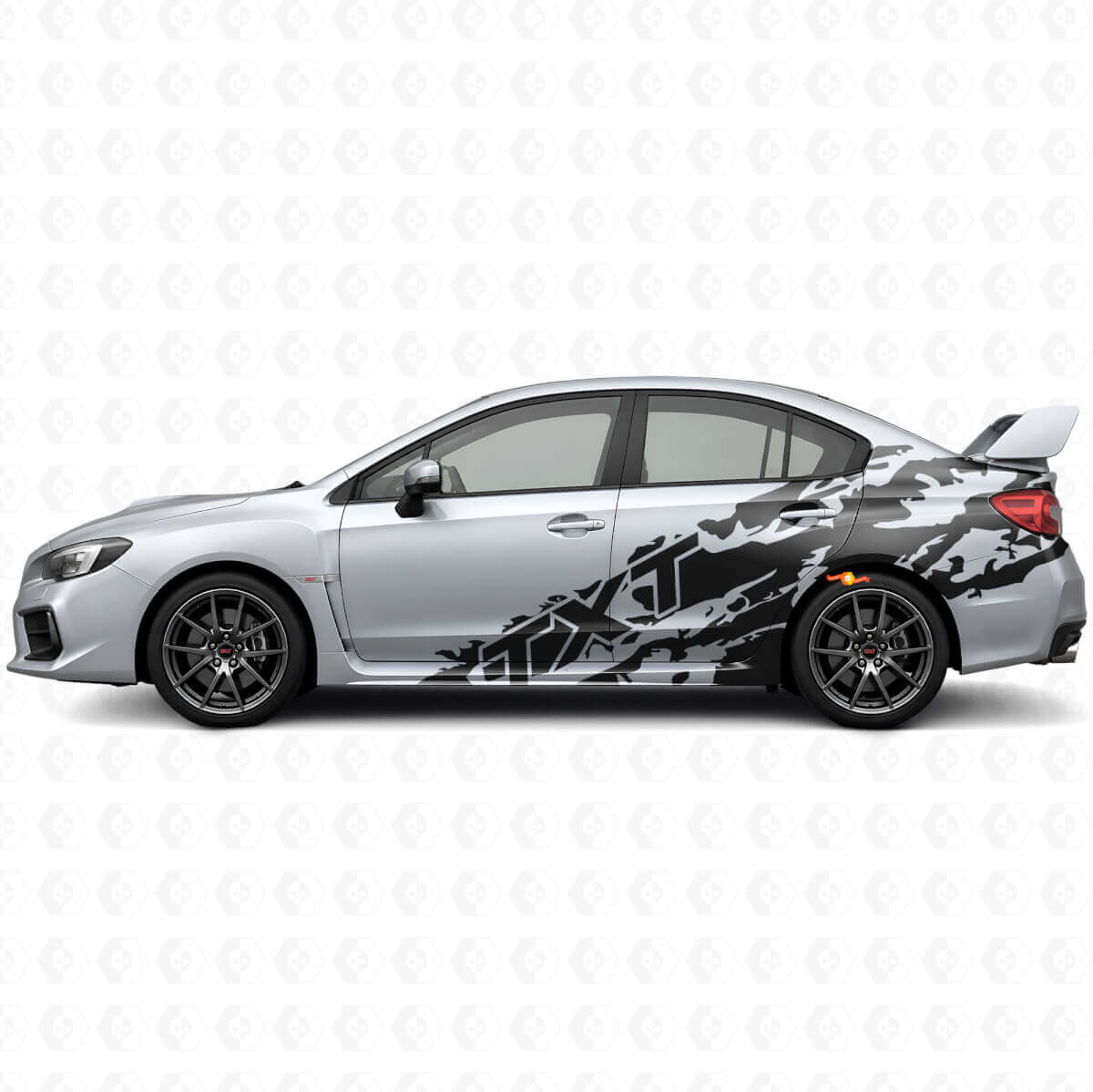 Kit de Vinilos Laterales de Salpicaduras de Barro y Texto Personalizado para Suba Impreza STI WRX 2002-07