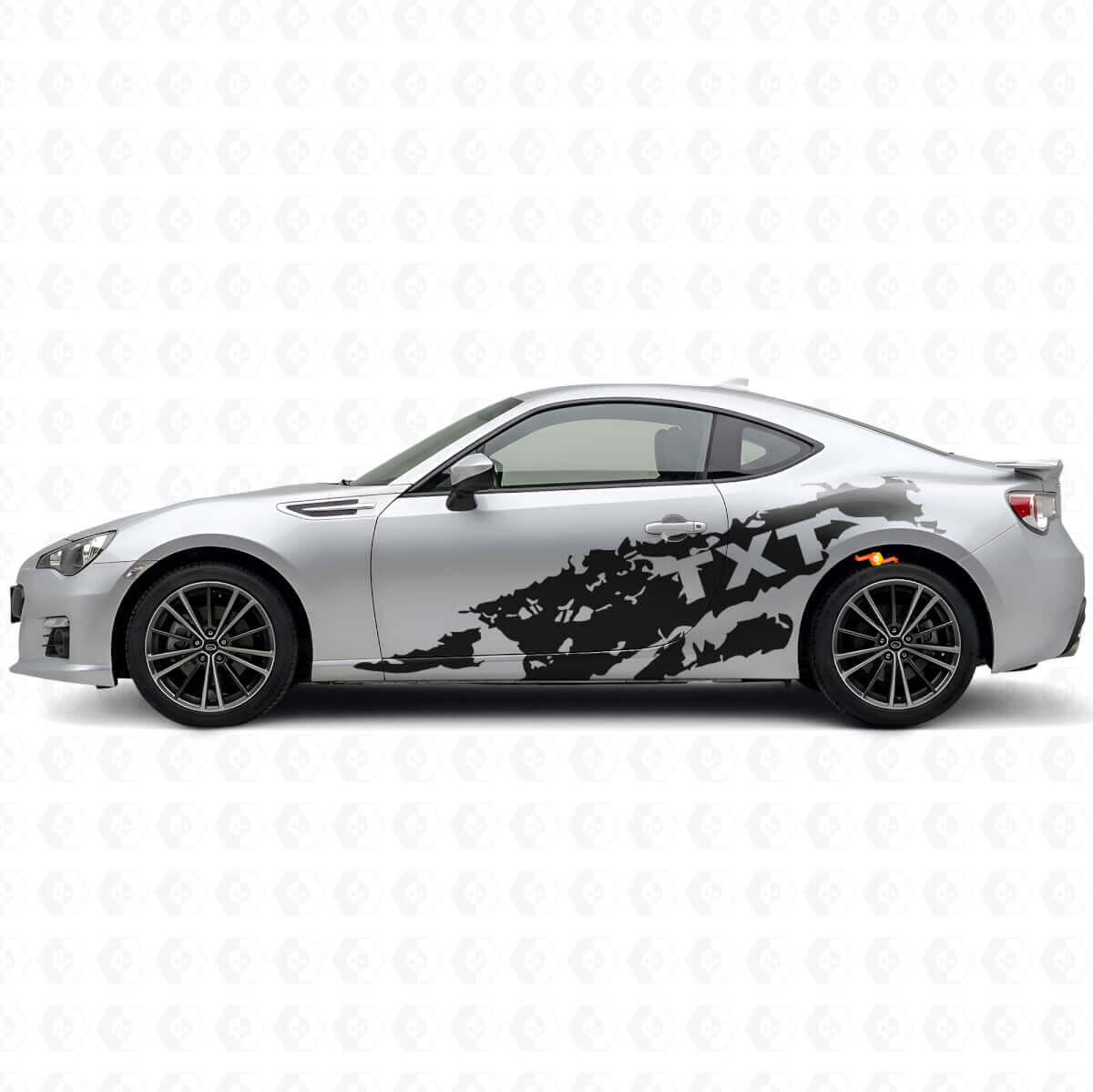 Kit de Vinilo Lateral con Salpicaduras de Barro y Texto Personalizado para Subaru BRZ