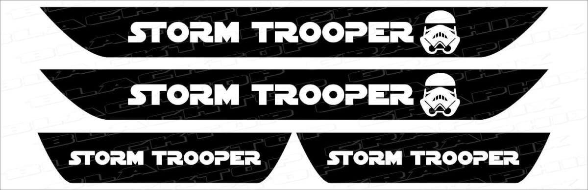 Vinilos Adhesivos para Umbral de Puerta Storm Trooper para Dodge Charger 2006-2017