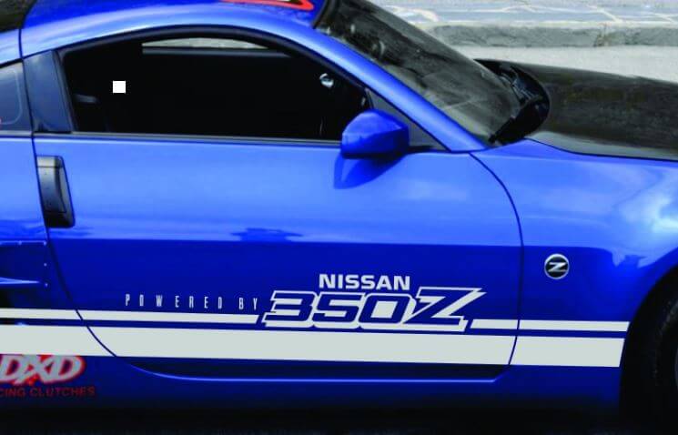 Vinilos adhesivos con franjas para paneles laterales Rocker Panel de 350Z para Nissan 350Z