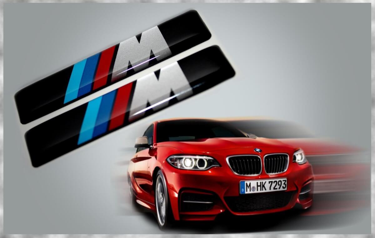 Calcomanías de Placa en Relieve 3D de Gel Estilo M para Modelos BMW