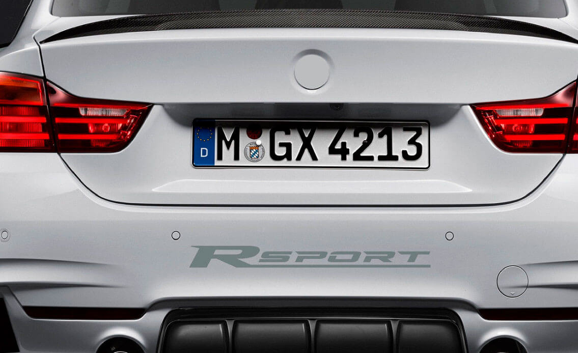 Racing Sport vinilo calcomanía pegatina deporte coche carreras coche parachoques emblema logo PLATA