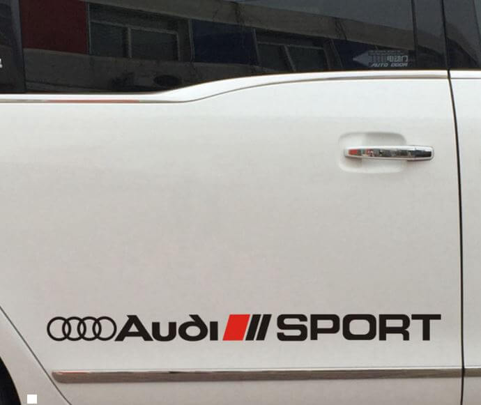 Calcomanía de vinilo para faldón lateral Audi Sport Racing para Audi