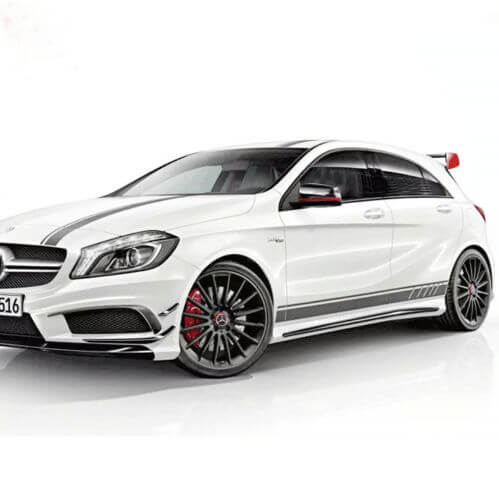 Kit completo de calcomanías de vinilo de franjas de carrera para Mercedes-Benz A45 AMG