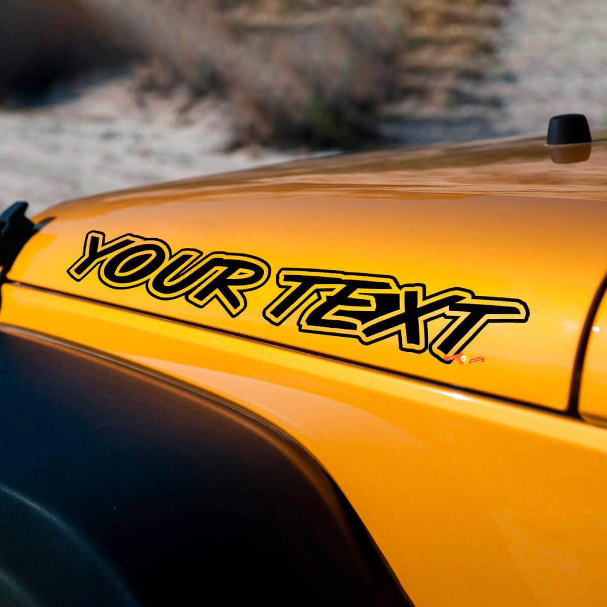 Juego de adhesivos de vinilo con letras personalizadas para capó para Jeep Wrangler