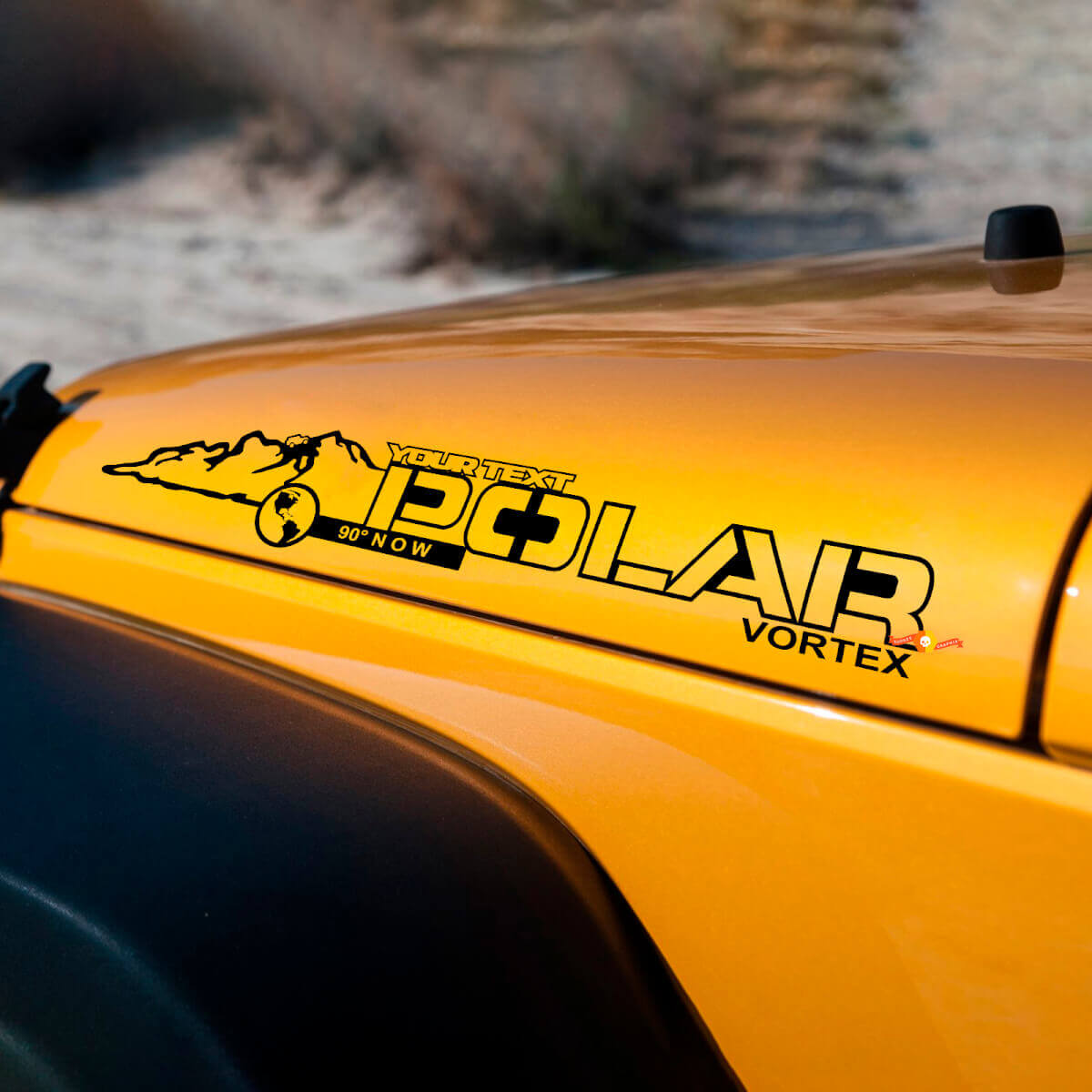 Calcomanías adhesivas de vinilo Polar Vortex para capó de Jeep Wrangler JK JKU