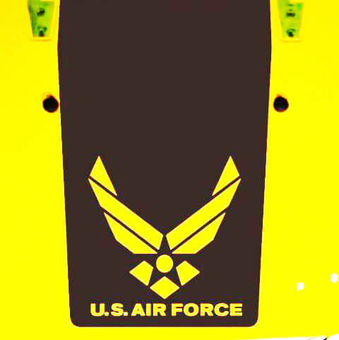 Adhesivo de vinilo para capucha blackout de la Fuerza Aérea de EE.UU. para Jeep Wrangler TJ LJ JK JKU