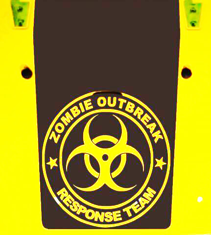 Pegatina de vinilo para capucha Blackout Zombie Outbreak Response Team para Jeep Wrangler