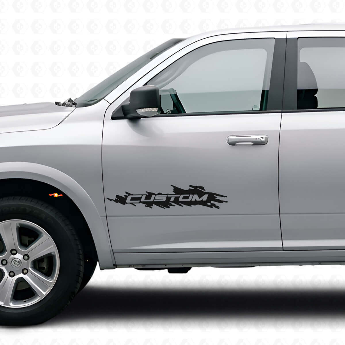 Vinilo Adhesivo de Puerta Estilo Salpicadura Personalizado para Dodge Ram Rebel 1500-3500 2009-2016