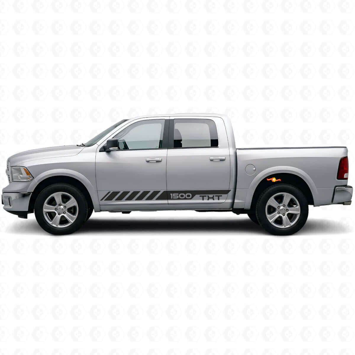 Calcomanía de vinilo personalizada de franjas laterales estroboscópicas para Dodge Ram Rebel 1500 2009–2016