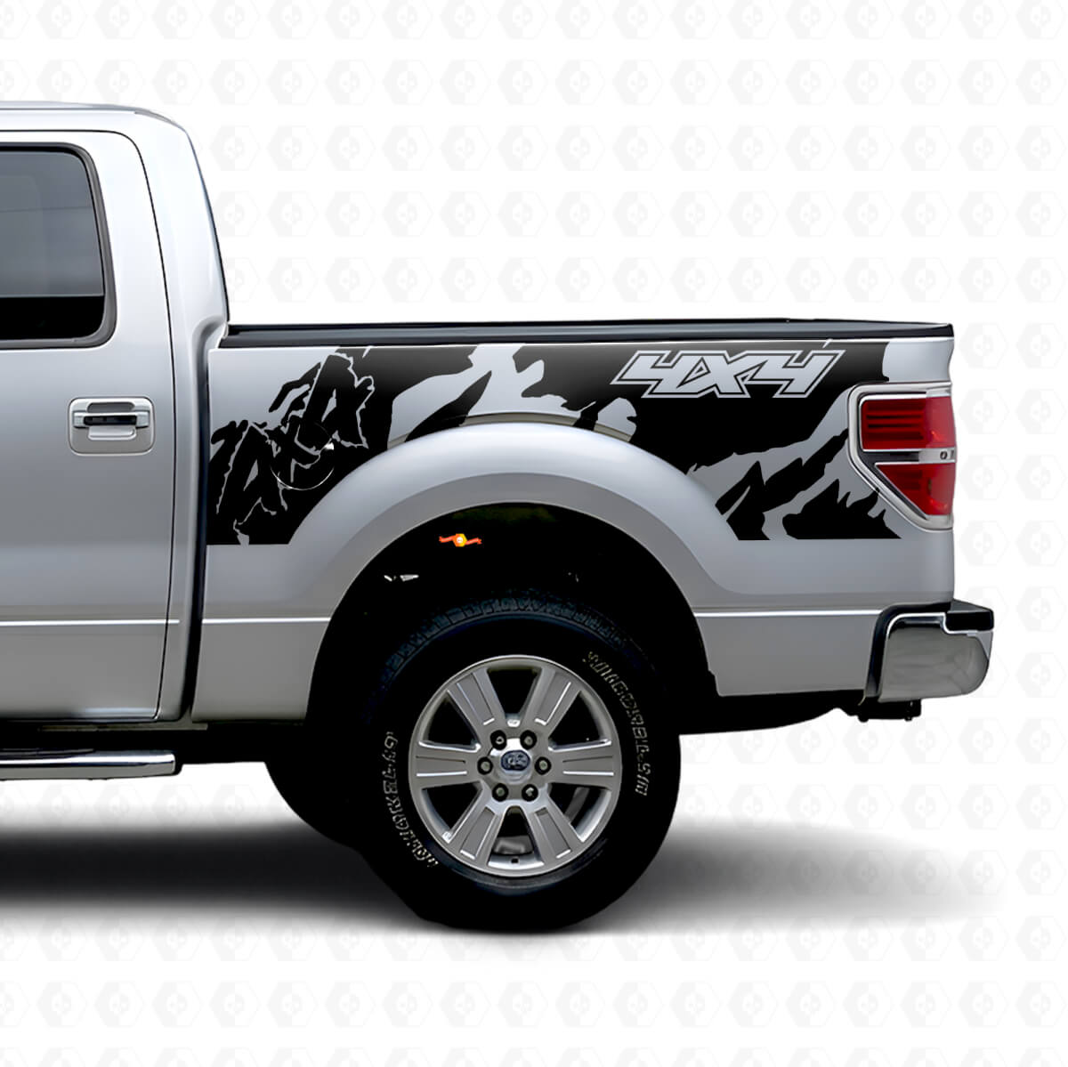 Vinilo adhesivo lateral trasero estilo 4x4 Off Road para camión Musclecar 2010-2020