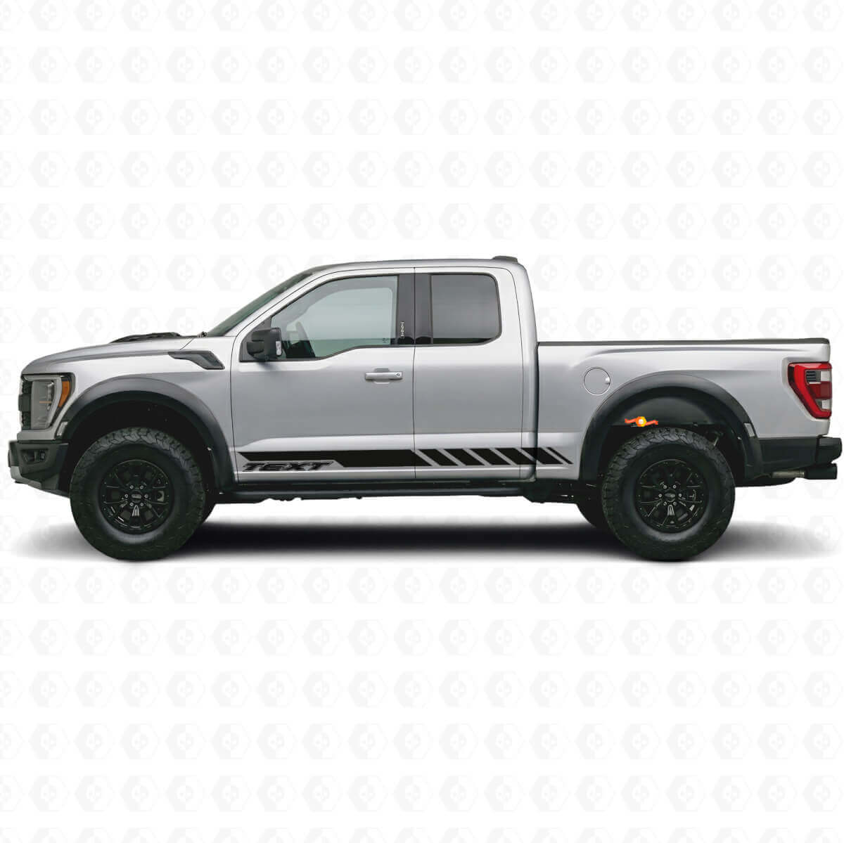 Calcomanía de vinilo personalizada con rayas laterales a cuadros para Musclecar camión 2010-2020