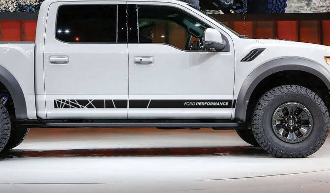 Ford F-150 Raptor 2017 gráficos lateral raya calcomanía retro Ford Performance
