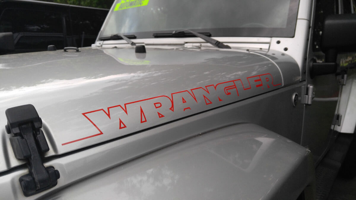 2 uds nuevo WRANGLER pegatina lateral para capó calcomanía gráfica JEEP WRANGLER RUBICON SAHARA cualquier Color

