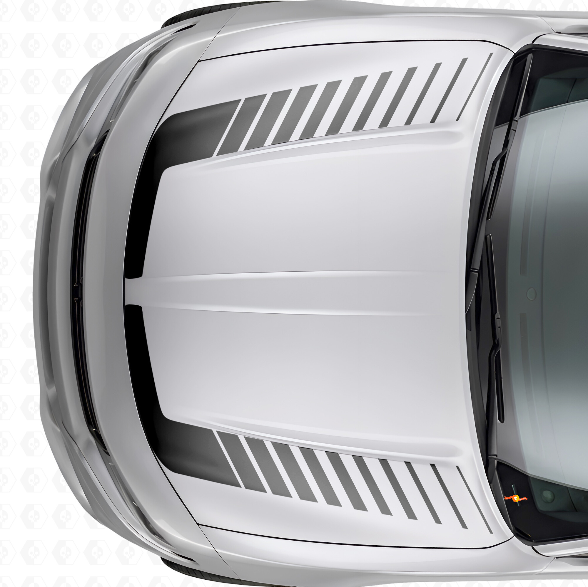 Calcomanía adhesiva de vinilo con franjas de acento estilo estroboscópico para capó Dodge Charger 2015-2026