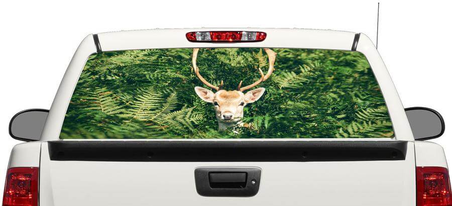 Deer Camo Hanting ventana trasera calcomanía pegatina camioneta SUV coche 3
