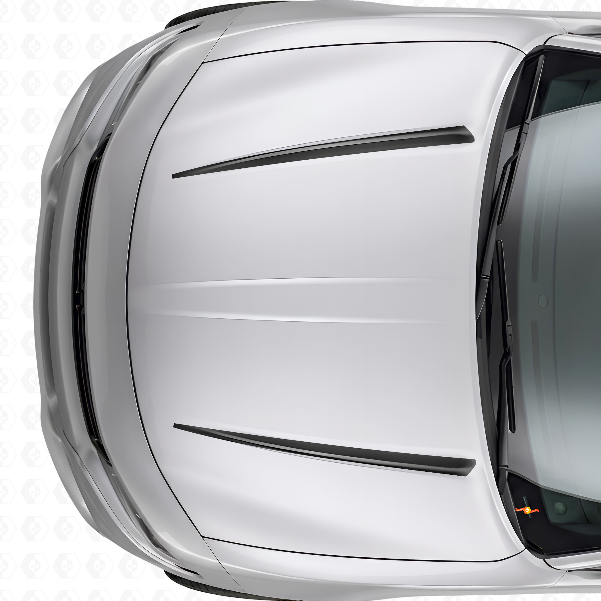 Vinilo Adhesivo de Raya Doble en Capó para Dodge Charger 2015-2026