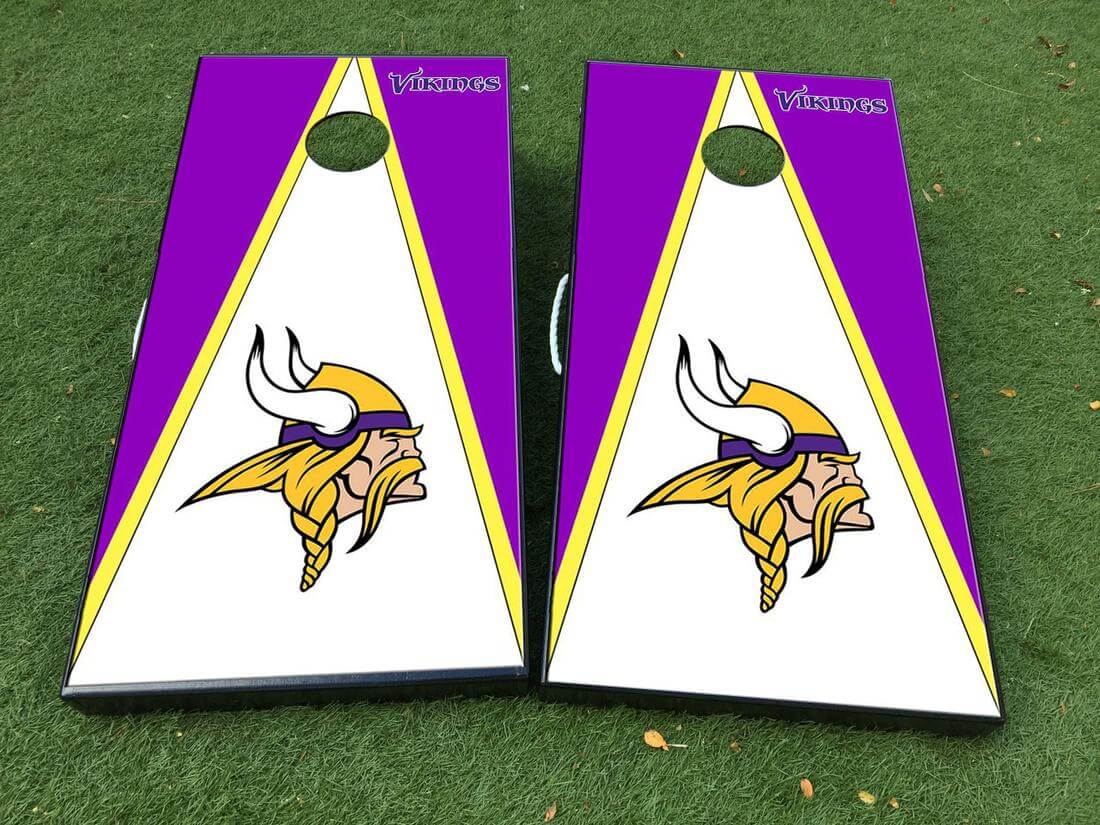 Juego de pegatinas de vinilo para tablero de cornhole estilo vikingo