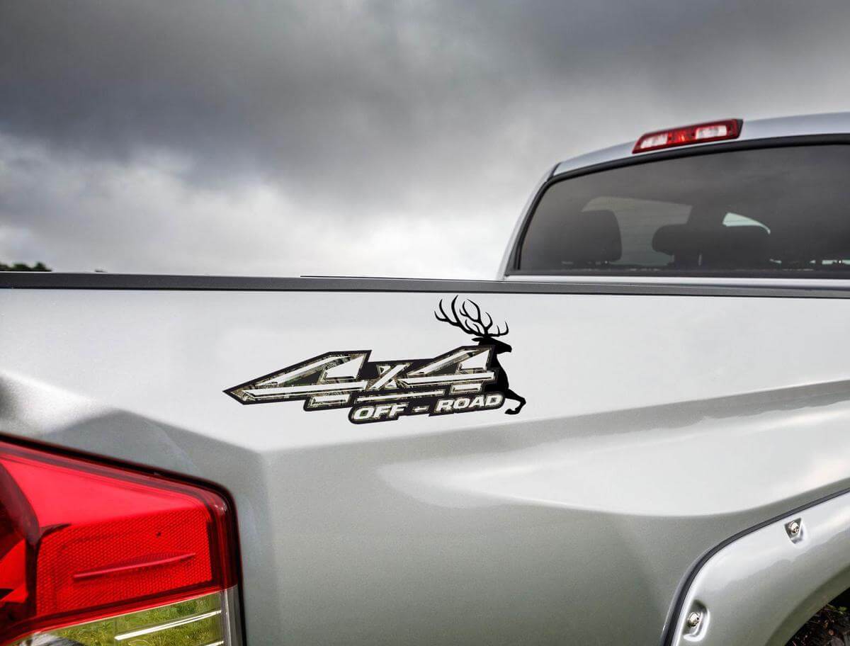 4x4 Deer Truck Calcomanía Camo X realtree Caza Camuflaje Pegatina LAMINADA
