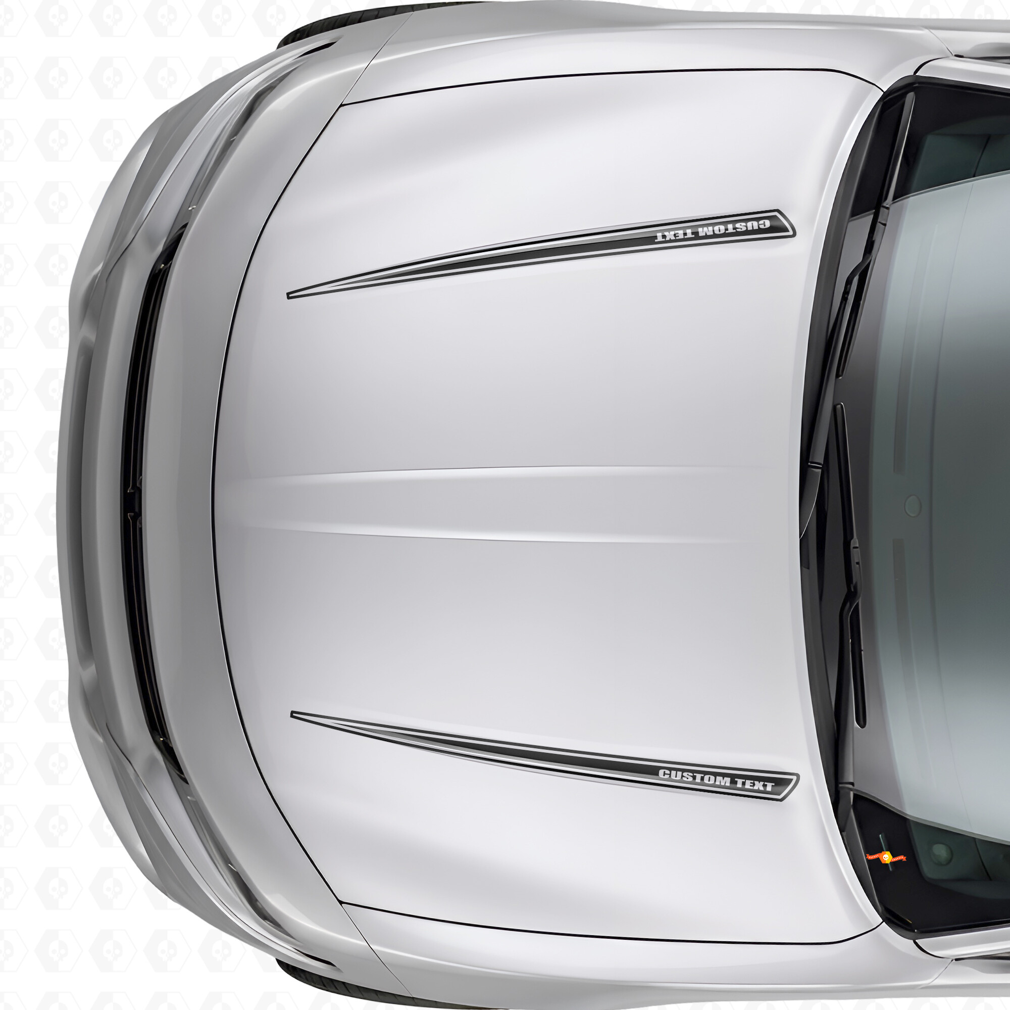 Calcomanía de vinilo con doble banda personalizada para capó para Dodge Charger 2015-2026