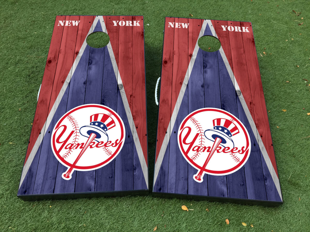Juego de Pegatinas de Vinilo para Tablero de Cornhole Estilo New York Yankees