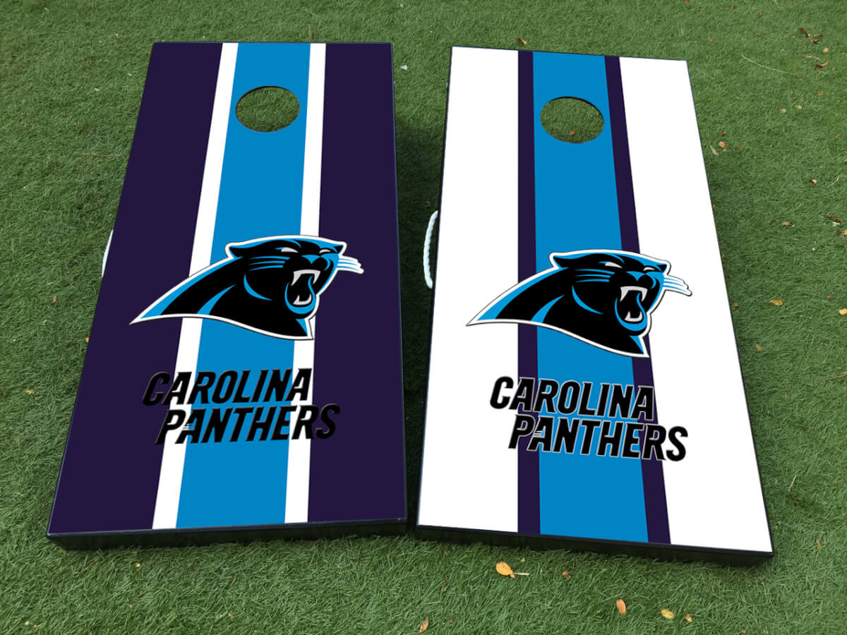Juego de pegatinas de vinilo para tablero de cornhole de Carolina Panthers