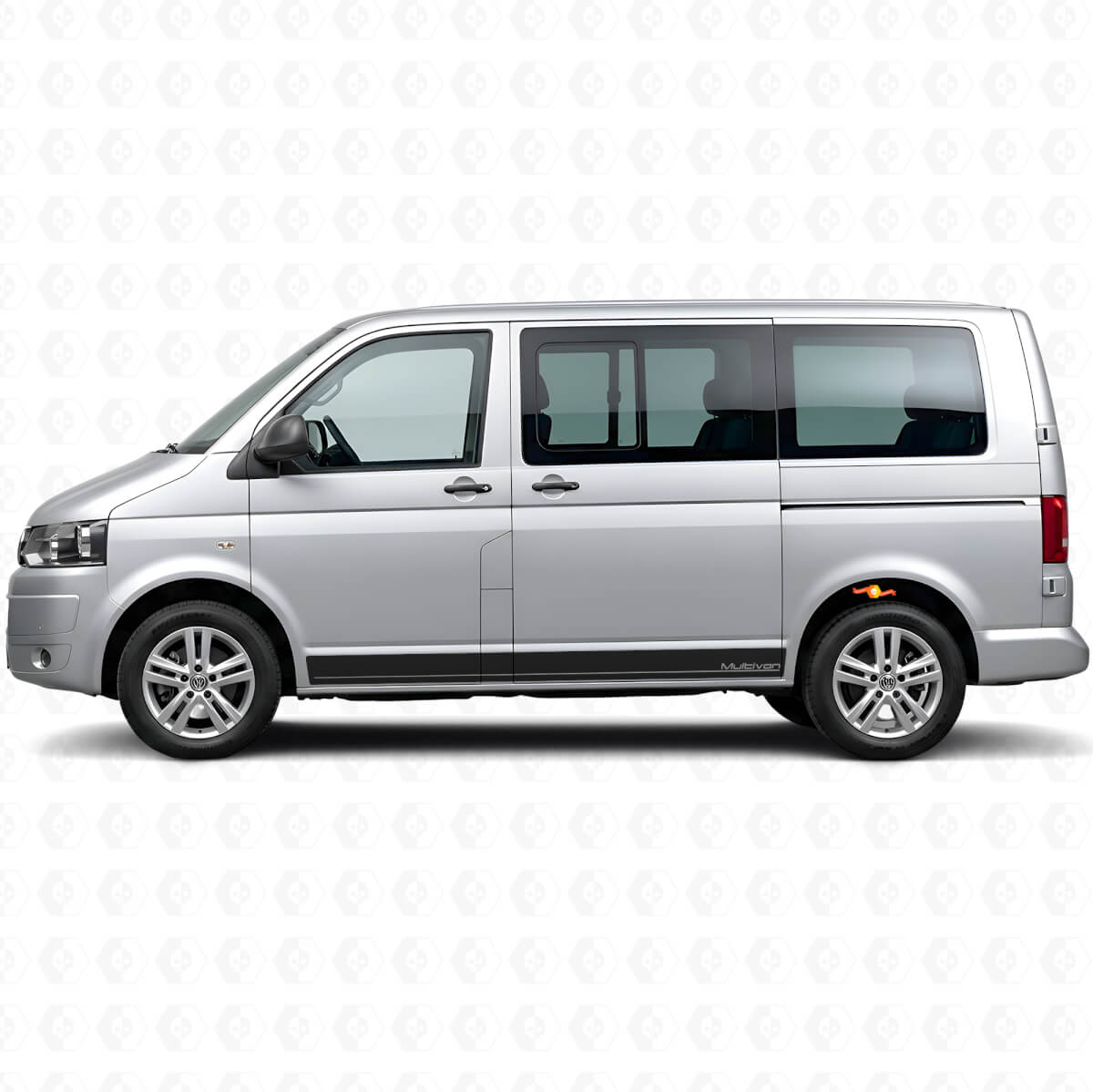 Kit de calcomanías de vinilo con franjas laterales de marca para Volkswagen T5 Multivan