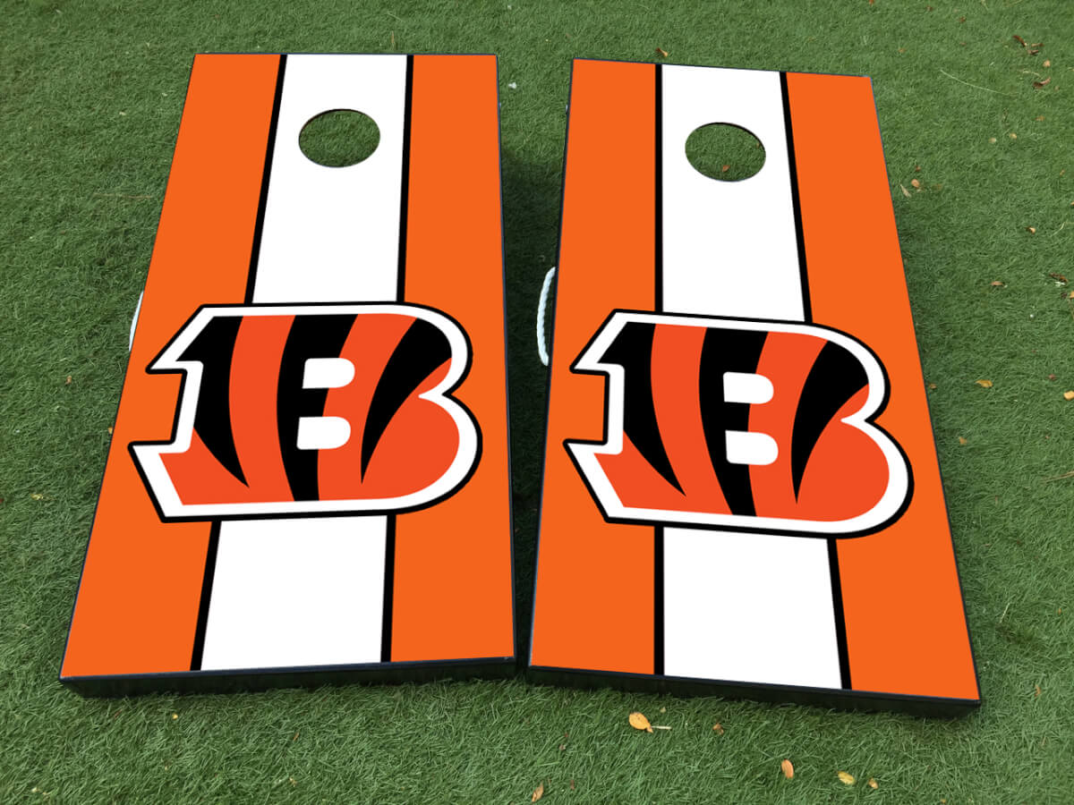 Juego de calcomanías de vinilo para tablero de cornhole de fútbol de los Cincinnati Bengals