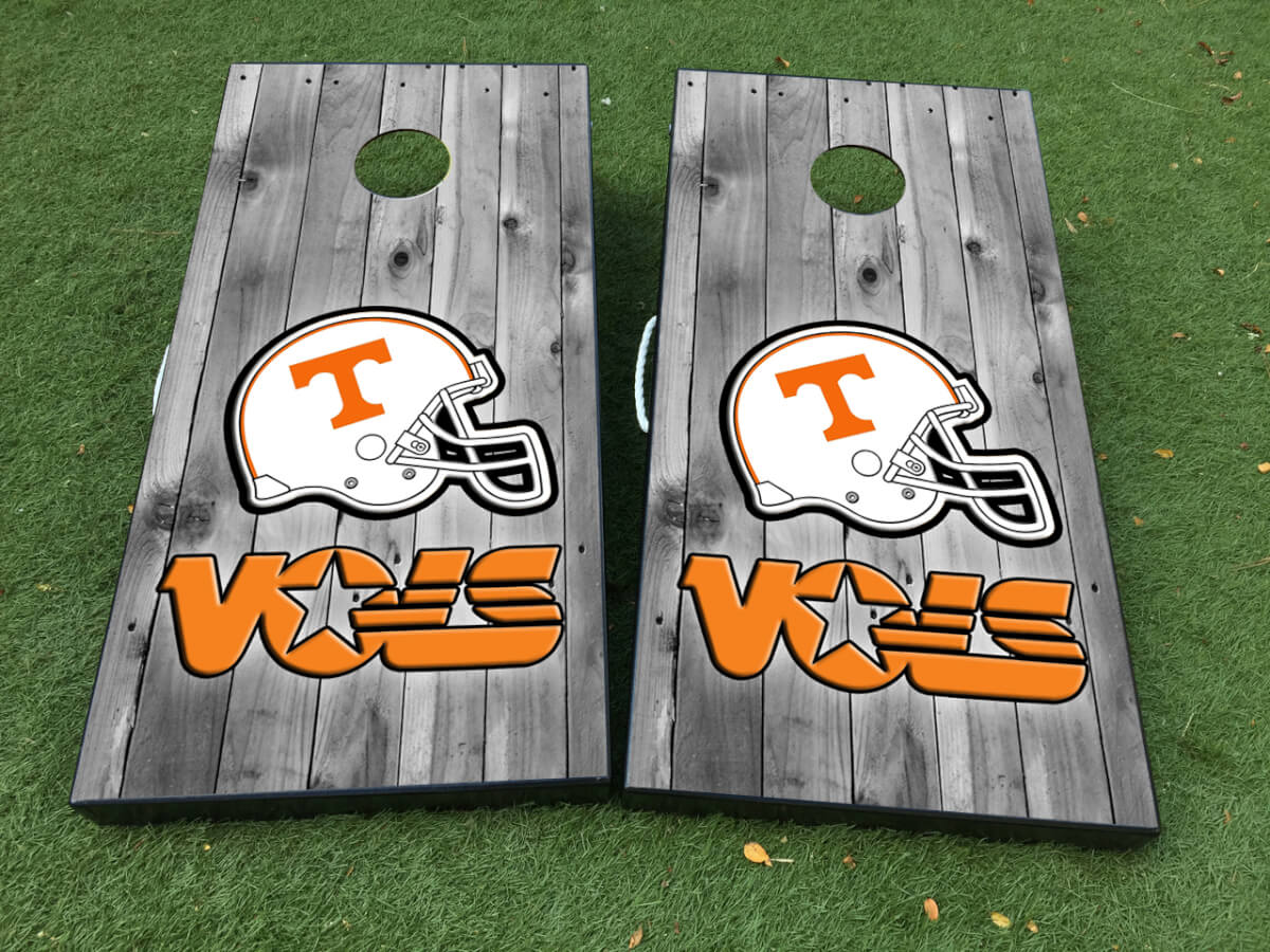 Pegatinas de vinilo para tablero de cornhole con casco de fútbol americano Tennessee Vols