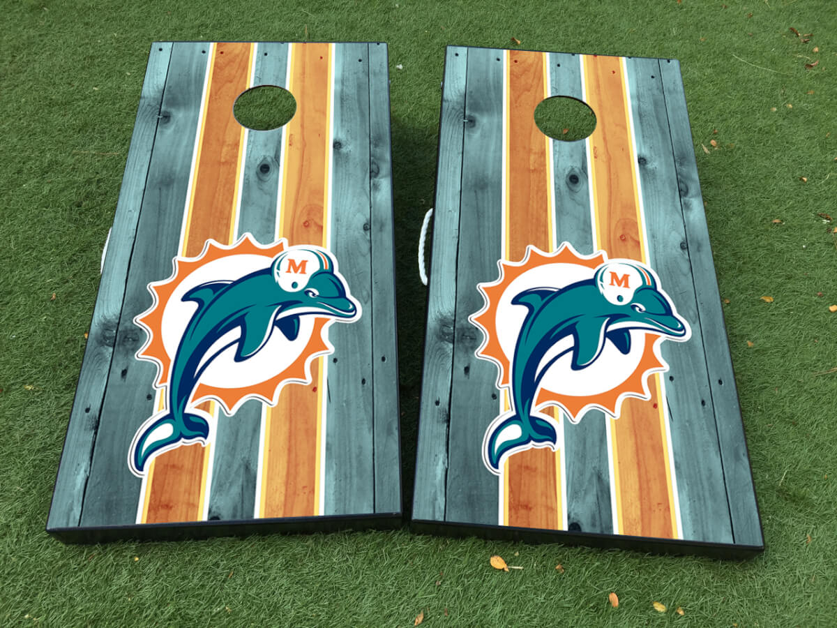 Juego de Vinilos para Envolver Tablero de Cornhole del Equipo de Fútbol de Miami