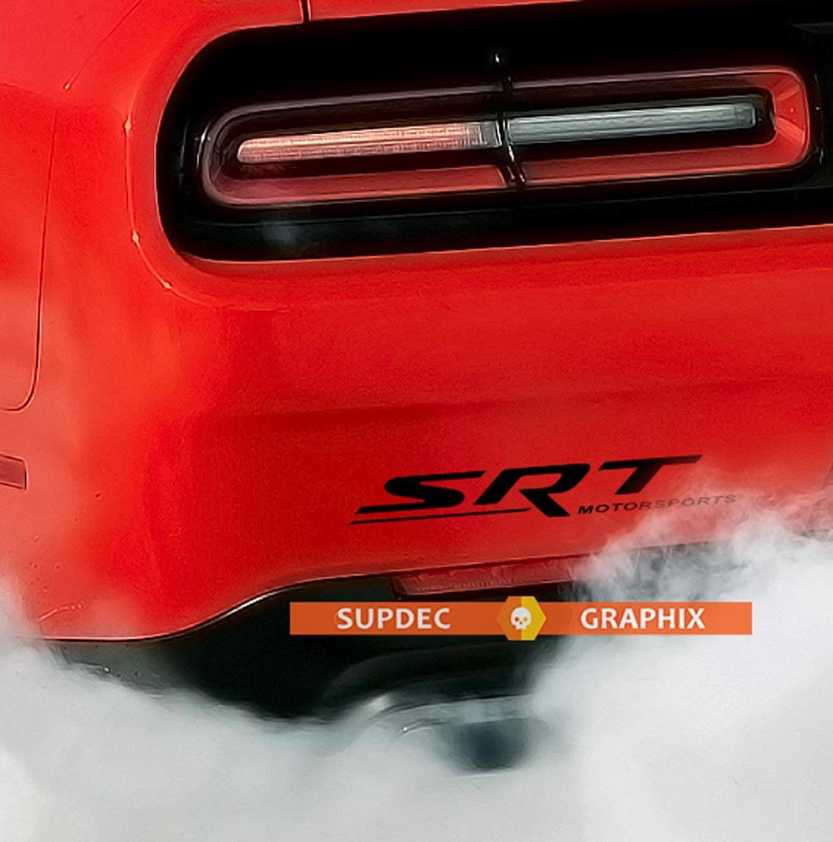 Juego de pegatinas de vinilo para parachoques trasero SRT Motorsports para Dodge Charger Challenger Viper
