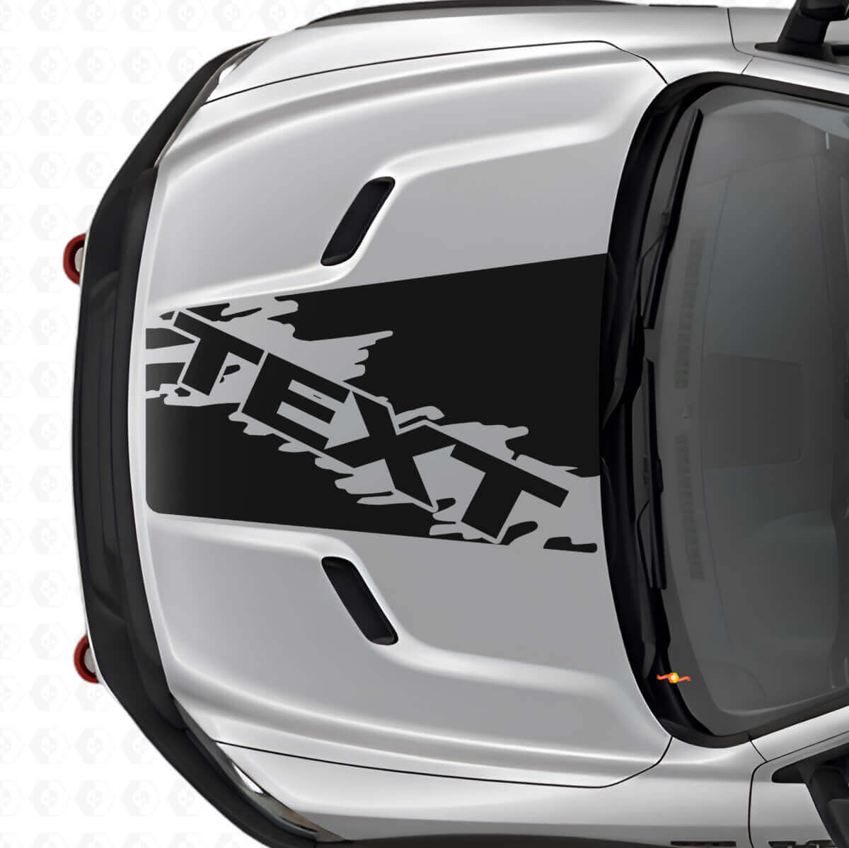 Vinilo adhesivo de franjas personalizadas estilo salpicadura para capó de Dodge Ram SUV