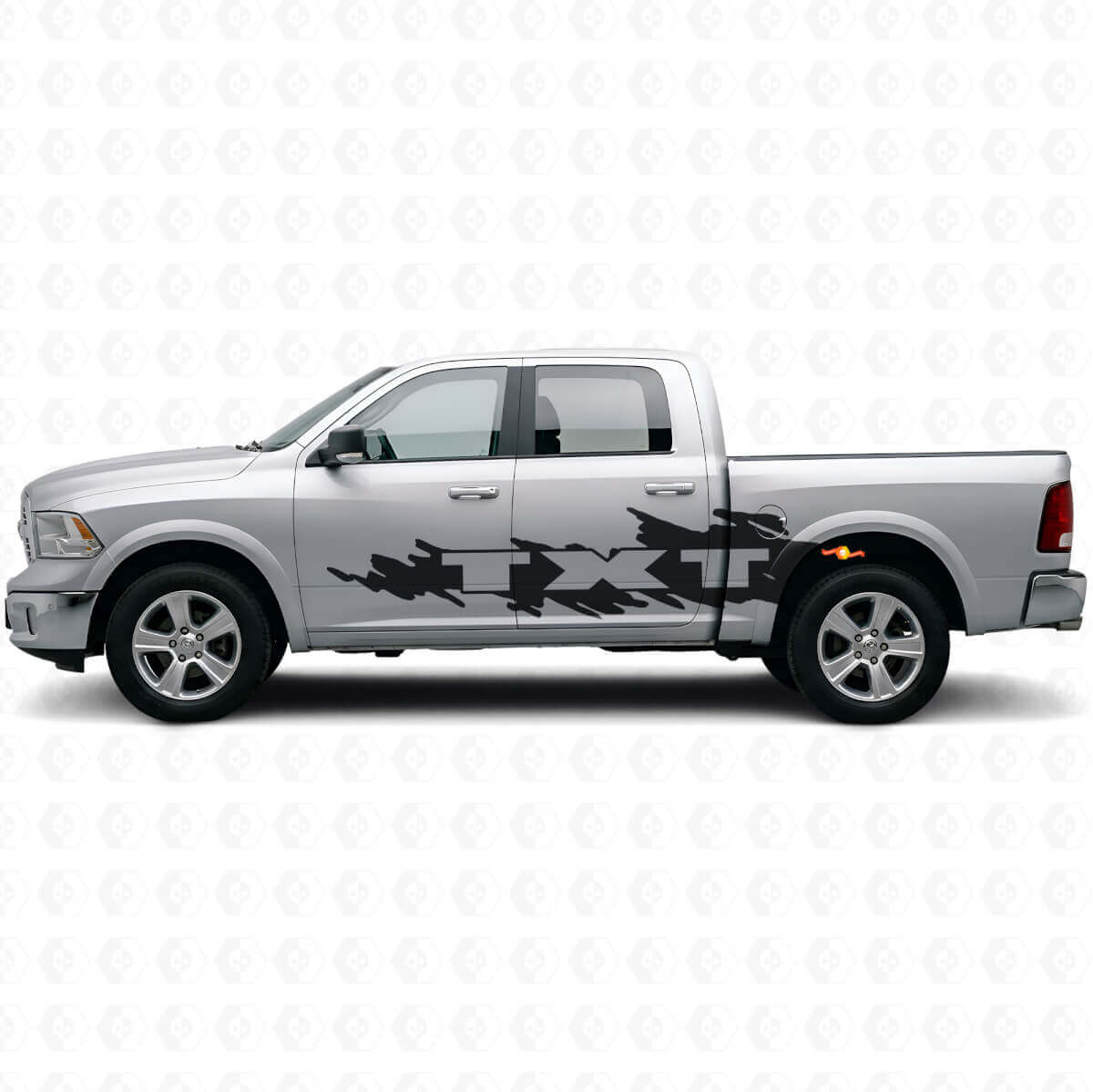 Kit de adhesivos laterales de vinilo con letras estilo salpicadura de barro para Dodge Ram