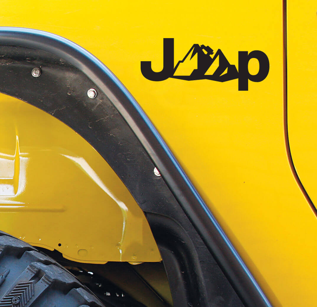 JEEP Wrangler vinilo calcomanía juego de 2 Cherokee Compass Renegade Rubicon