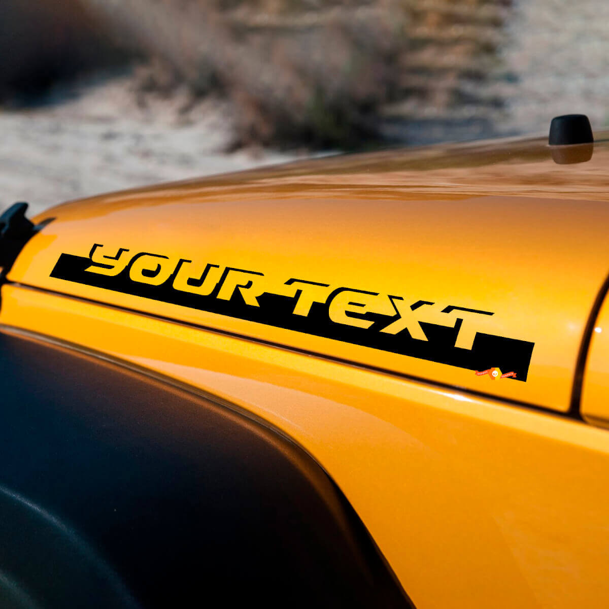 Calcomanía de vinilo de letras para capó lateral Stip para Jeep Wrangler Rubicon Sahara