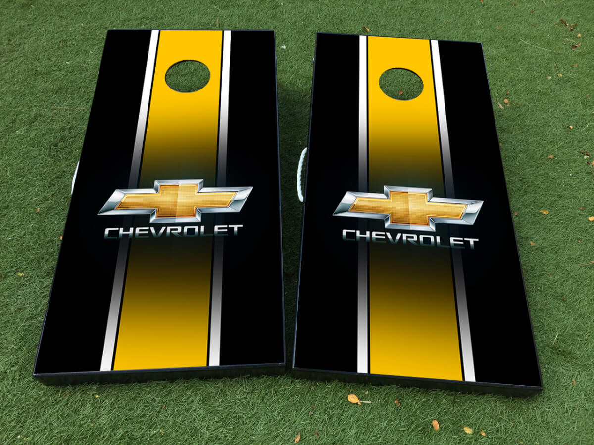 Juego de calcomanías de vinilo para tablero de Cornhole con logo de Chevrolet