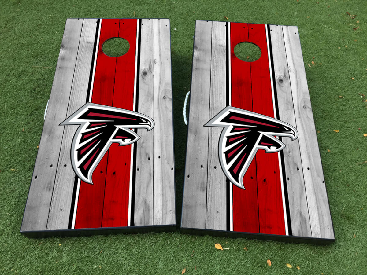 Atlanta Falcons Fútbol Cornhole Juego de mesa Etiqueta adhesiva ENVOLTURAS DE VINILO con LAMINADO
