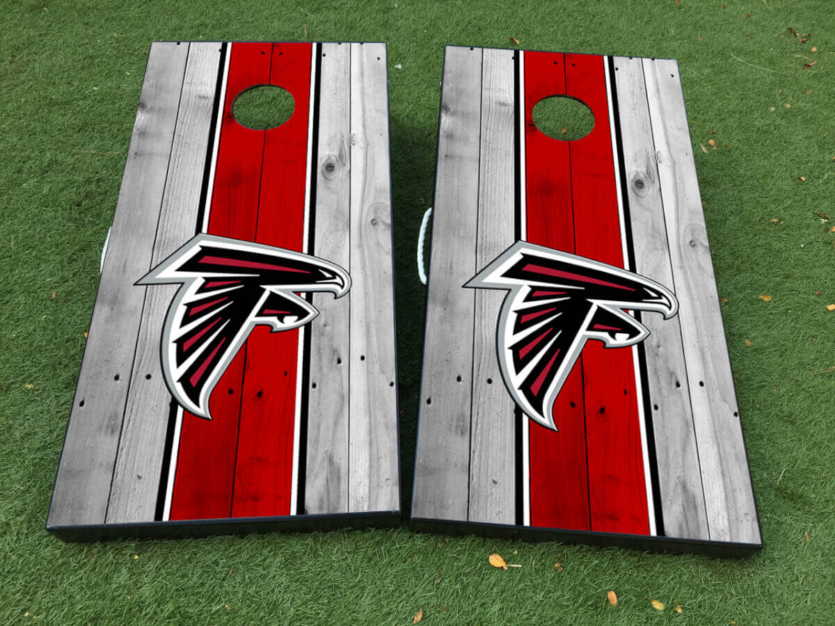 Set de Pegatinas de Vinilo para Tablero de Cornhole Estilo Atlanta Falcons
