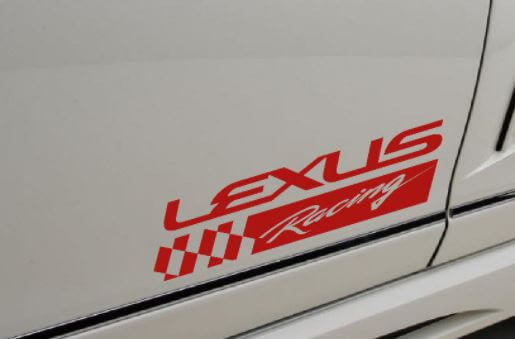 2 - LEXUS RACING Sport Motorsport Vinyl Decal sticker emblema logo ROJO