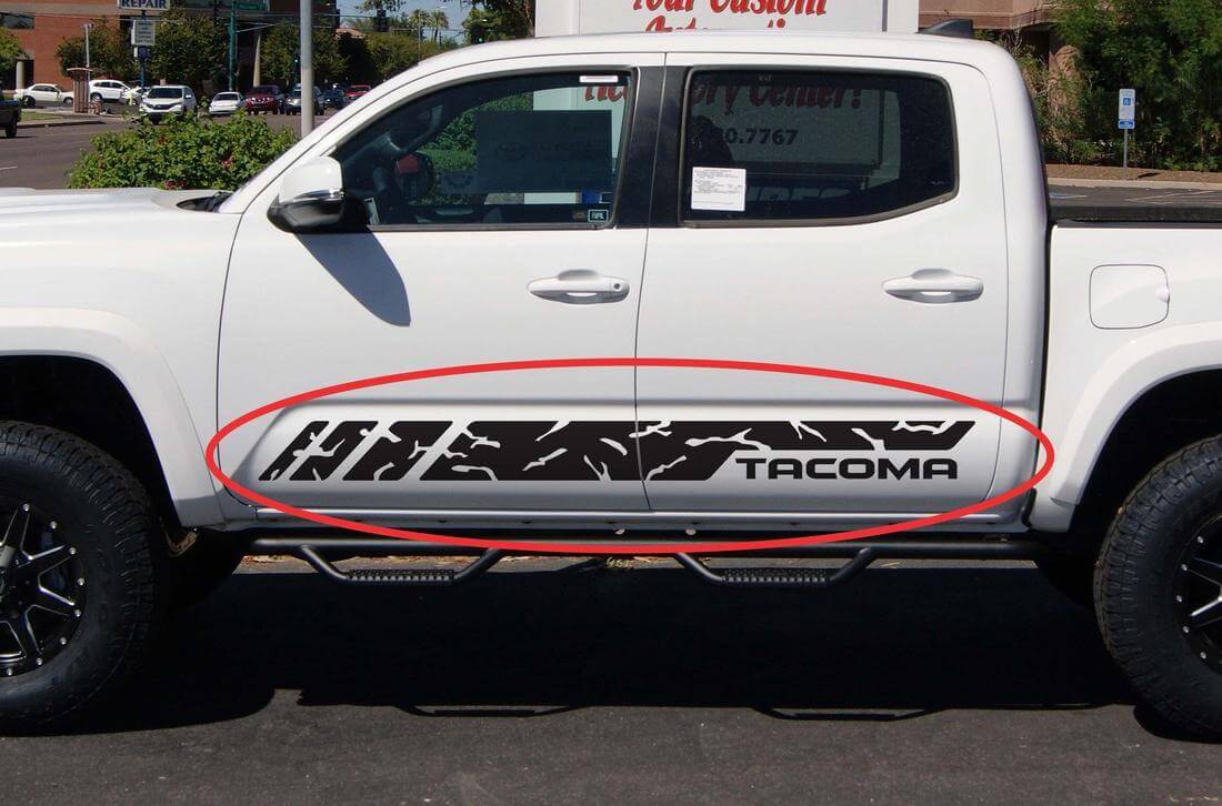 Calcomanía pegatina vinilo raya Kit para TOYOTA TACOMA 2004-2017 4x4 puerta supercargador