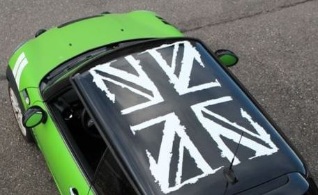 Juego de Pegatinas de Vinilo para Techo con Bandera Británica Grunge para MINI Cooper