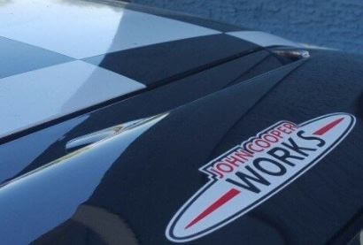 2 uds JOHN COOPER WORKS vinilo troquelado de 3 colores pegatina gráfica Mini S JCW