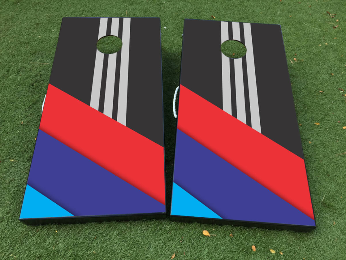 Juego de adhesivos envolventes para tablero Cornhole estilo BMW M Power Performance