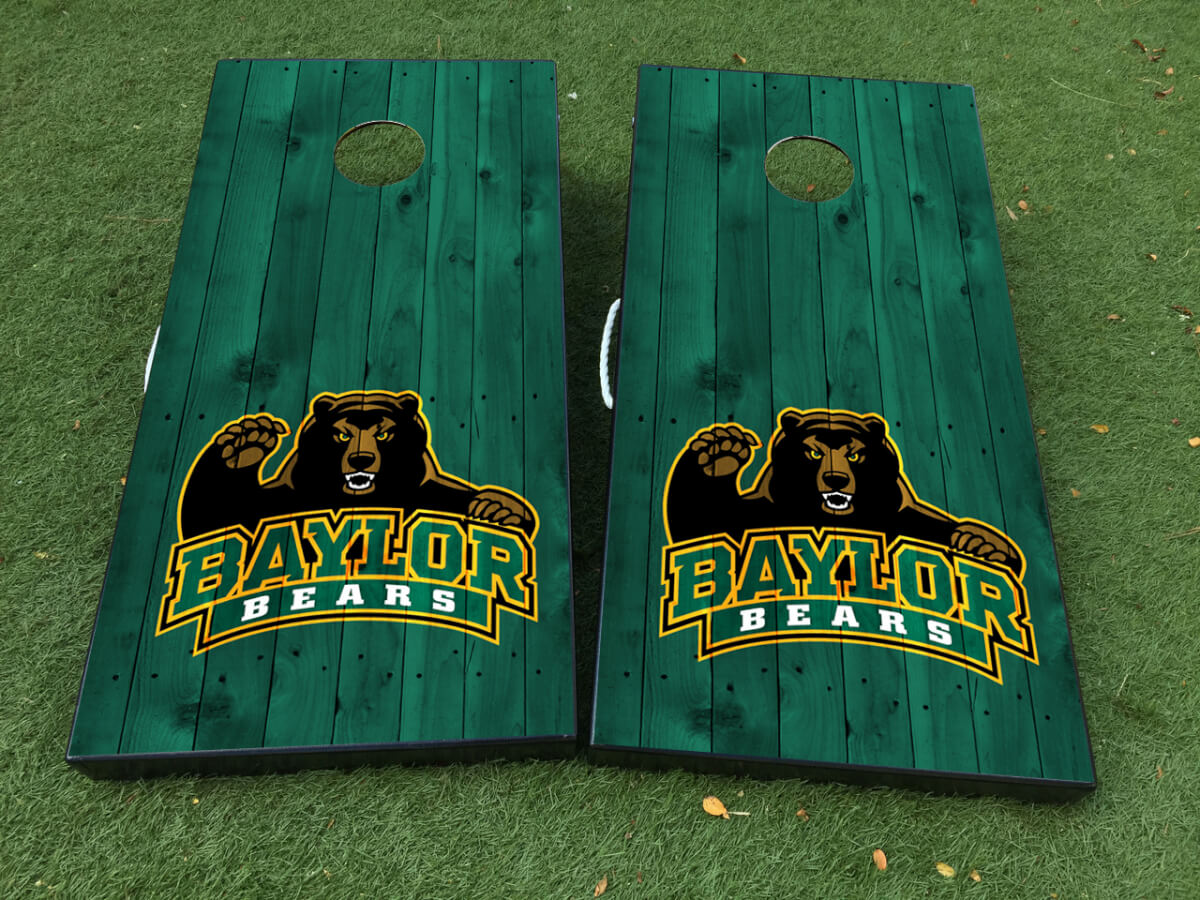 Set de Vinilo Adhesivo para Tablero de Cornhole Baylor Bears