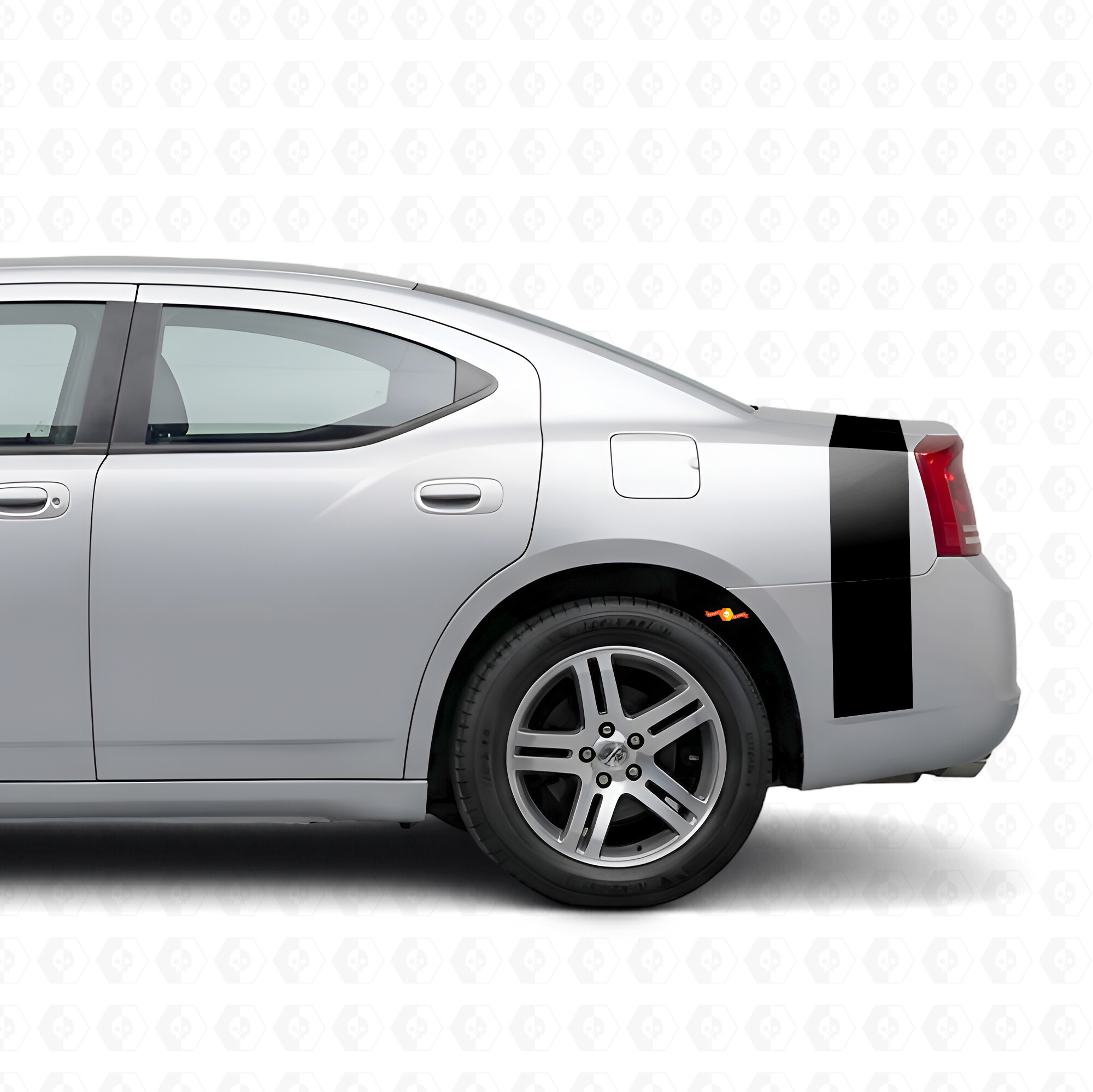 Calcomanía adhesiva de vinilo para borde de cama y maletero con raya de acento para Dodge Charger 2006-2010
