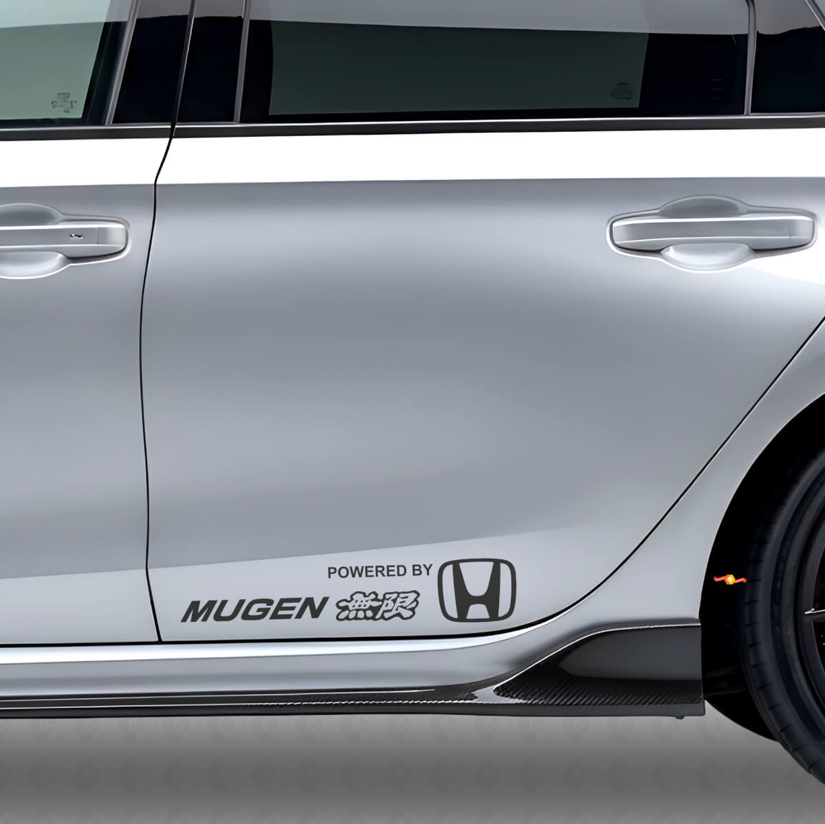 Juego de vinilos laterales Powered by Mugen para coches Honda