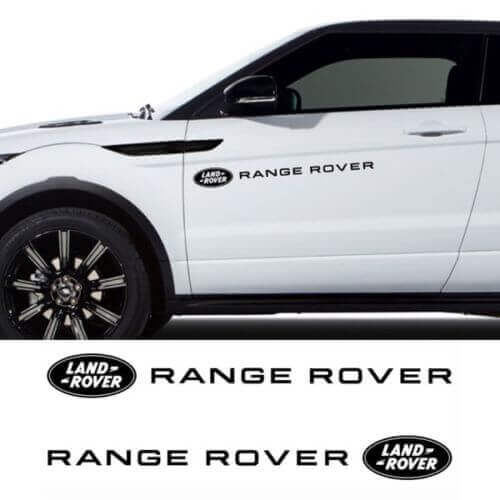 Juego de pegatinas de vinilo con el logo lateral Range Rover para Land Rover