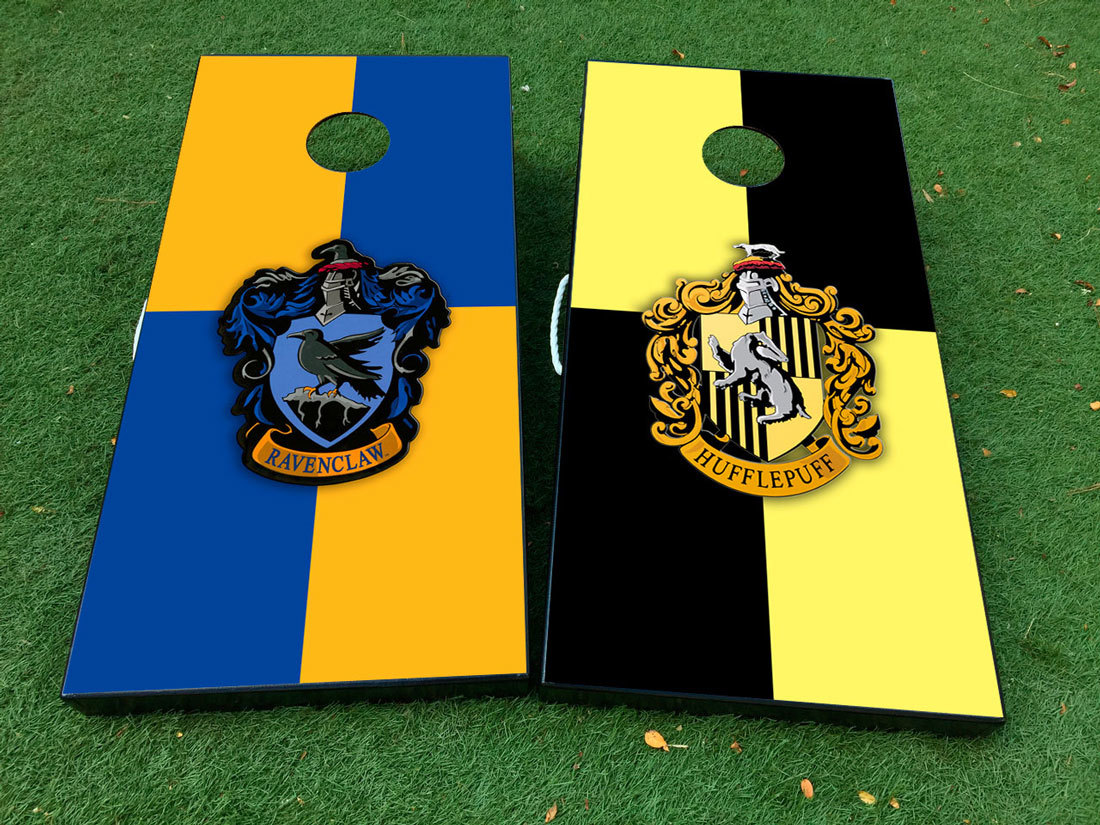 Slytherin y gryffindor equipo harry potter Cornhole juego de mesa pegatina calcomanía envolturas de vinilo con laminado
 2